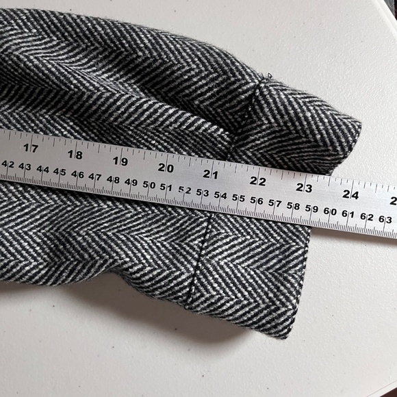 Luciano Barbera Wool Cashmere Herringbone Italy Blazer Coat Jacket Men's Size 56 - Picture 12 of 13